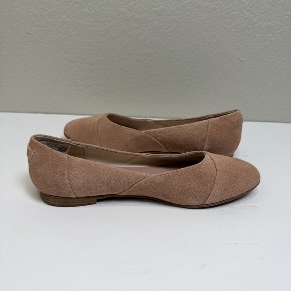 Toms Women's Pink Suede Jutti Neat Slip-On Almond Toe Ballet Flats Size 7.5W - Picture 8 of 11